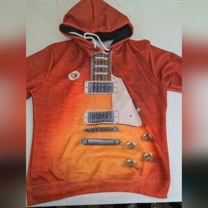 Guitar Hoodie Featuring a Gibson Les Paul Starburst Guitar XL